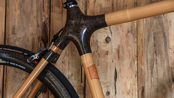 Connection de vélo bambou en fibre de lin